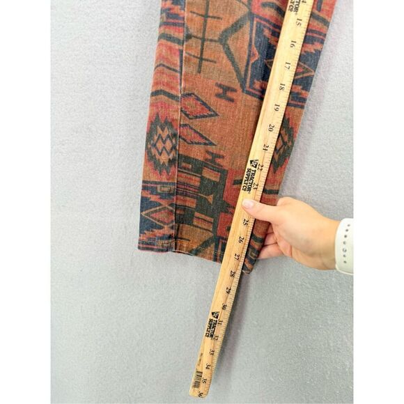 Vintage Time Capsule Womens Multicolor Southwestern Aztec Print Denim Jeans Size - Picture 6 of 11